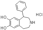 structure of CAS# 62717-42-4, 2,3,4,5-Tetrahydro-1-phenyl-1H-3-benzazepine-7,8-diol hydrochloride;SKF 38393 hydrochloride; SKF 38393A