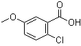 结构式 CAS# 6280-89-3, 2-氯-5-甲氧基苯甲酸