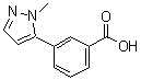 结构式 CAS# 628297-55-2, 3-(1-甲基-1H-吡唑-5-基)苯甲酸