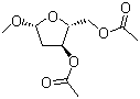 结构式 CAS# 62853-55-8, 甲基-2-脱氧-beta-D-呋喃核糖苷二乙酸酯