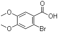 2-Bromo-4,5-dimethoxybenzoic acid molecular structure (CAS 6286-46-0)