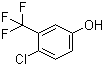 结构式 CAS# 6294-93-5, 4-氯-3-三氟甲基苯酚; 2-氯-5-羟基三氟甲苯