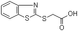 structure of CAS# 6295-57-4, (1,3-Benzothiazol-2-ylthio)acetic acid;(2-Benzothiazolylthio)acetic acid; (Benzothiazol-2-ylsulfanyl)acetic acid