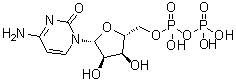 structure of CAS# 63-38-7, Cytidine 5'-(trihydrogen pyrophosphate);Cytidine 5'-pyrophosphate; Cytidine coenzyme; Cytidine diphosphate; Cytidine, mono(trihydrogen diphosphate) (ester); 5'-CDP; CDP