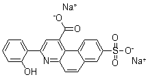 structure of CAS# 63123-35-3, 3-(2-Hydroxyphenyl)-8-sulfobenzo[f]quinoline-1-carboxylic acid sodium salt