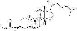 结构式 CAS# 633-31-8, 胆甾烯基丙酸酯; 胆甾醇丙酸酯