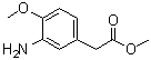 结构式 CAS# 63304-82-5, 3-氨基-4-甲氧基苯乙酸甲酯