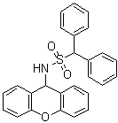 alpha-Phenyl-N-(9H-xanthen-9-yl)benzenemethanesulfonamide molecular structure (CAS 6331-89-1)
