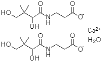 N-(2,4-Dihydroxy-3,3-dimethyl-1-oxobutyl)-beta-alanine calcium salt (2:1) monohydrate molecular structure (CAS 63409-48-3)