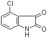 结构式 CAS# 6344-05-4, 4-氯靛红; 4-氯-1H-吲哚-2,3-二酮