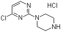 结构式 CAS# 634469-41-3, 4-氯-2-哌嗪-1-基嘧啶盐酸盐