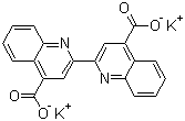 结构式 CAS# 63451-34-3, [2,2'-联喹啉]-4,4'-二羧酸钾盐