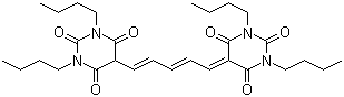 结构式 CAS# 63560-89-4, 1,3-二丁基-5-[5-(1,3-二丁基六氢-2,4,6-三氧代-5-嘧啶基)-2,4-戊二烯-1-亚基]-2,4,6(1H,3H,5H)嘧啶三酮