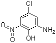 结构式 CAS# 6358-08-3, 2-氨基-4-氯-6-硝基苯酚