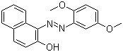 structure of CAS# 6358-53-8, Solvent Red 80;C.I. 12156; Citrus Red 2; 1-[(2,5-Dimethoxyphenyl)azo]-2-naphthol
