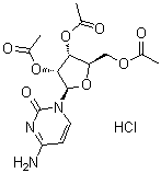 结构式 CAS# 63639-21-4, 胞苷 2',3',5'-三乙酸酯单盐酸盐