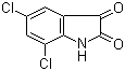 结构式 CAS# 6374-92-1, 5,7-二氯-1H-吲哚-2,3-二酮; 5,7-二氯靛红