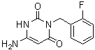 structure of CAS# 639780-60-2, 6-Amino-3-(2-fluorobenzyl)-1H-pyrimidine-2,4-dione