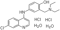 结构式 CAS# 6398-98-7, 阿莫地喹盐酸盐