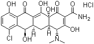 Demeclocycline hydrochloride molecular structure (CAS 64-73-3)