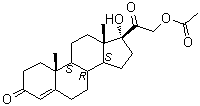 structure of CAS# 640-87-9, 17-Hydroxy-21-acetoxyprogesterone;Cortodoxon 21-acetate; NSC 81196; Reichstein substance S 21-acetate