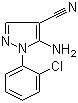 结构式 CAS# 64096-89-5, 5-氨基-1-(2-氯苯基)-1H-吡唑-4-甲腈