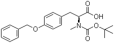 structure of CAS# 64263-81-6, Boc-N-alpha-methyl-O-benzyl-L-tyrosine;Boc-N-Me-Tyr(Bzl)-OH