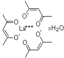 结构式 CAS# 64424-12-0, 三(乙酰基丙酮)镧水合物