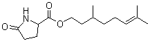 结构式 CAS# 64431-70-5, 5-氧代-DL-脯氨酸 3,7-二甲基-6-辛烯基酯