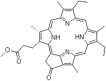 结构式 CAS# 6453-67-4, 焦脱镁叶绿酸-alpha 甲酯