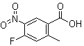 结构式 CAS# 64695-92-7, 4-氟-2-甲基-5-硝基苯甲酸