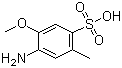 structure of CAS# 6471-78-9, 4-Amino-5-methoxy-2-methylbenzensulfonic acid;p-Cresidine-o-sulfonic acid