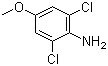 structure of CAS# 6480-66-6, 2,6-Dichloro-4-methoxyaniline;2,6-Dichloro-4-methoxybenzenamine