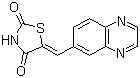 structure of CAS# 648450-29-7, AS-605240;5-(6-Quinoxalinylmethylene)-2,4-thiazolidinedione; PI 3-K¦Ã Inhibitor
