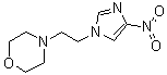 structure of CAS# 6497-78-5, 4-[2-(4-Nitro-1H-imidazol-1-yl)ethyl]morpholine;RGW 611