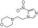 结构式 CAS# 6506-37-2, 尼莫拉唑; 4-[2-(5-硝基咪唑-1-基)乙基]吗啉