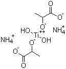 结构式 CAS# 65104-06-5, 二(2-羟基丙酸)二氢氧化二铵合钛; 乳酸钛铵盐螯合物