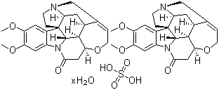 结构式 CAS# 652154-10-4, 硫酸马钱子碱; 硫酸白路新