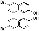 结构式 CAS# 65283-60-5, (S)-6,6'二溴-1,1'-联-2-萘酚