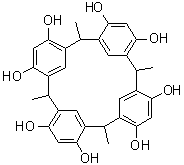 结构式 CAS# 65338-98-9, 2,8,14,20-四甲基杯[4]间二酚芳烃