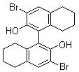 structure of CAS# 65355-08-0, (1R)-3,3'-Dibromo-5,5',6,6',7,7',8,8'-octahydro-[1,1'-binaphthalene]-2,2'-diol