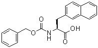 structure of CAS# 65365-16-4, (alphaS)-alpha-[[(Phenylmethoxy)carbonyl]amino]-2-naphthalenepropanoic acid