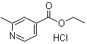 structure of CAS# 65550-32-5, 2-Methyl-4-pyridinecarboxylic acid ethyl ester hydrochloride