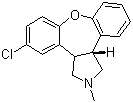 structure of CAS# 65576-45-6, Asenapine;trans-5-Chloro-2,3,3a,12b-tetrahydro-2-methyl-1H-dibenz[2,3:6,7]oxepino[4,5-c]pyrrole