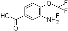 structure of CAS# 656-06-4, 3-Amino-4-trifluoromethoxybenzoic acid;3-Amino-alpha,alpha,alpha-trifluoro-p-anisic acid