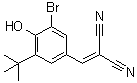 structure of CAS# 65678-07-1, 2-[[3-Bromo-5-(1,1-dimethylethyl)-4-hydroxyphenyl]methylene]propanedinitrile;AG 1024; AGS 200; Tyrphostin AG 1024