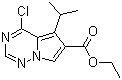 结构式 CAS# 658084-80-1, 4-氯-5-异丙基吡咯并[2,1-f][1,2,4]三嗪-6-羧酸乙酯