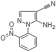 structure of CAS# 65973-69-5, 5-Amino-1-(2-nitrophenyl)-1H-pyrazole-4-carbonitrile