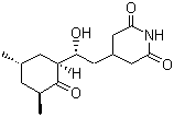 结构式 CAS# 66-81-9, 放线菌酮; 3-[2-(3,5-二甲基-2-氧代环己基)-2-羧基乙基]戊二酰胺