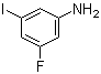 结构式 CAS# 660-49-1, 3-氟-5-碘苯胺